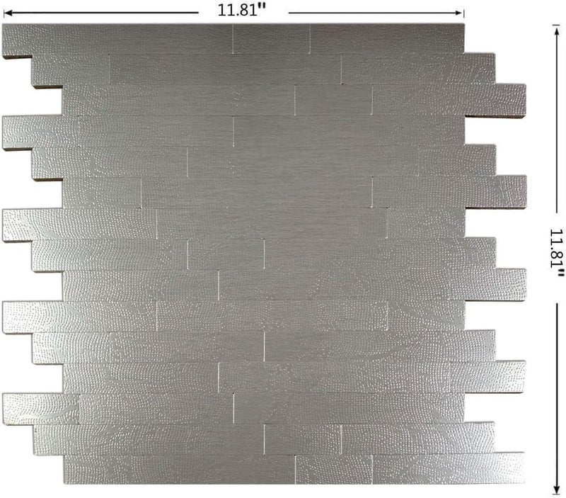 weimeisc 10-Sheet Peel & Stick Waterproof Backsplash, Mosaic Wall Stickers, Non-Slip Heat-Resistant DIY Stickers, Easy to Cut, Used for Shower/Bathroom/Kitchen Cabinets(Grey) - Image 2